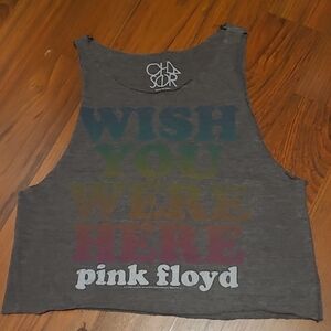 Chaser Gray Pink Floyd Tank Top with Multicolor Print